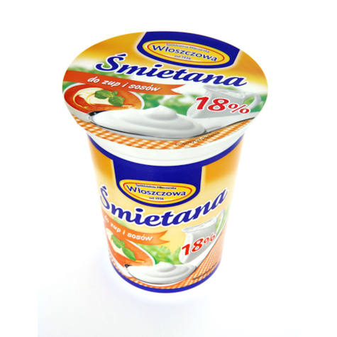 WŁOSZCZOWA ŚMIETANA 330g 18% (12)