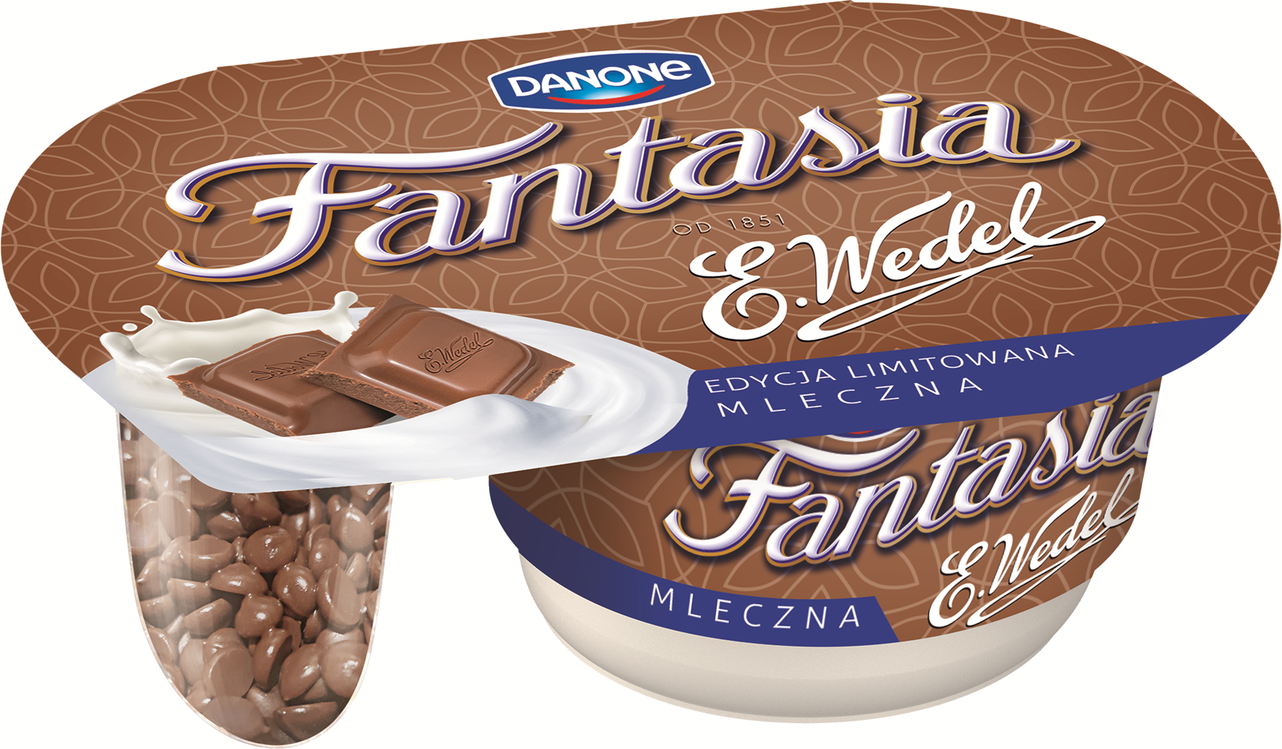 DANONE FANTASIA WEDEL MLECZNA CZEKOL 104g/12