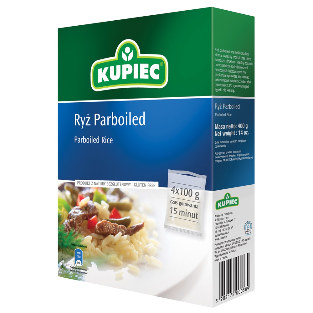 KUPIEC RYŻ paraboliczny 4x100g