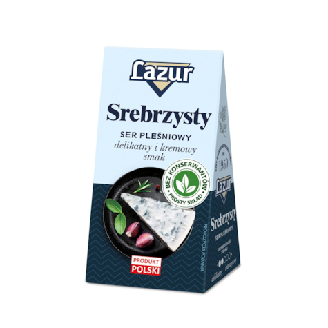 LAZUR SEREK SREBRZYSTY 100g/10 trójkąt