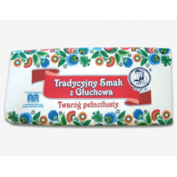 GŁUCHÓW TWARÓG TŁUSTY kostka pergamin ok 800g
