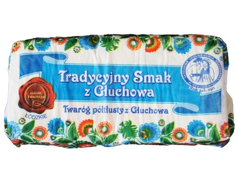 GŁUCHÓW TWARÓG PÓŁTŁUSTY kostka pergamin ok 700g