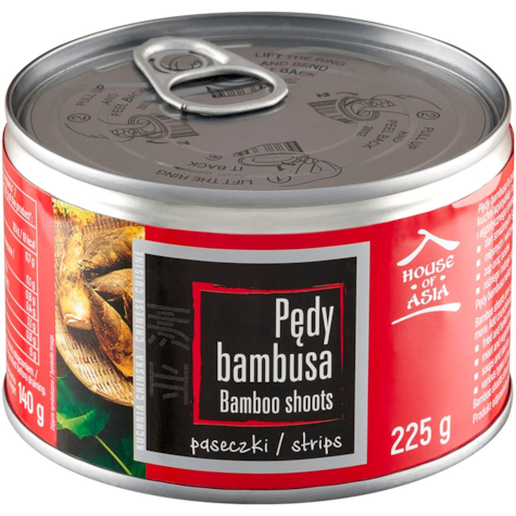 DC PĘDY BAMBUSA paseczki 225g/140g/12