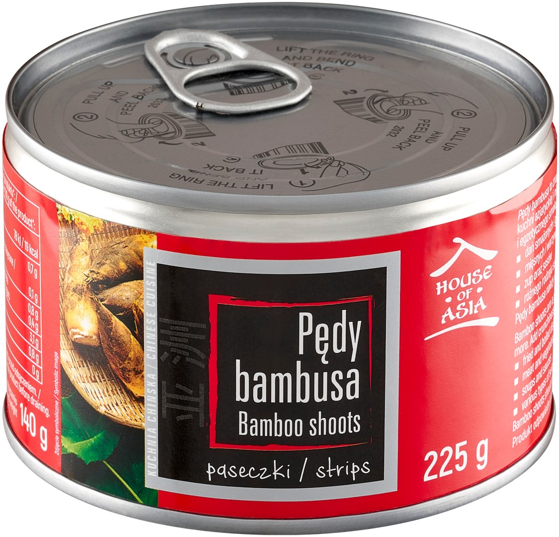 DC PĘDY BAMBUSA paseczki 225g/140g/12