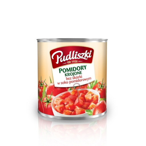 PUDLISZKI POMIDORY KROJONE 2550g/1510g/6