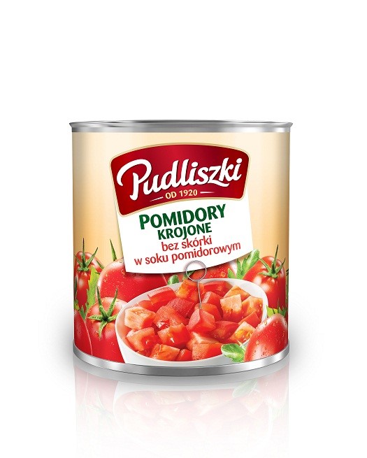 PUDLISZKI POMIDORY KROJONE 2550g/1510g/6