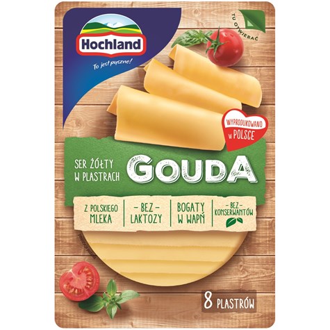 HOCHLAND PLASTRY TWAR b/lak GOUDA 135g/12