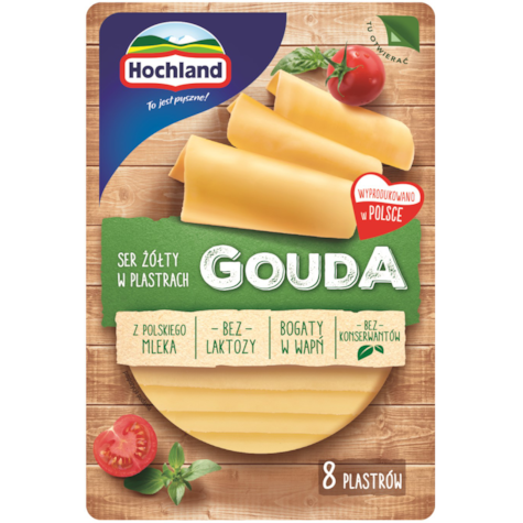 HOCHLAND PLASTRY TWAR b/lak GOUDA 135g/12
