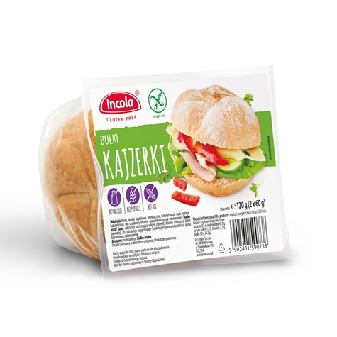 INCOLA BUŁKA KAJZERKA (2szt.) 120g/12 BEZGLUTENOW