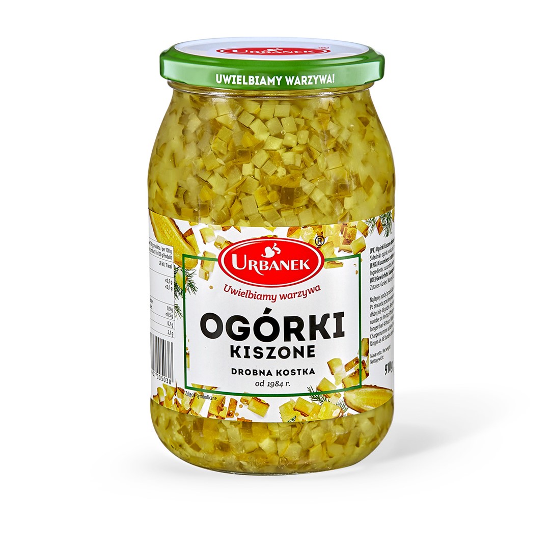 URBANEK OGÓRKI KISZONE KOSTKA 910g/580g (6)