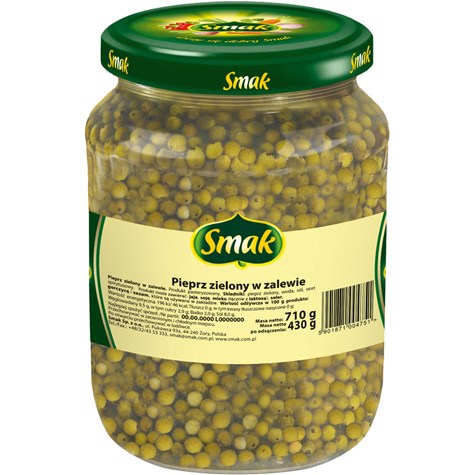 SMAK PIEPRZ ZIELONY W ZALEWIE 710g/430g/6