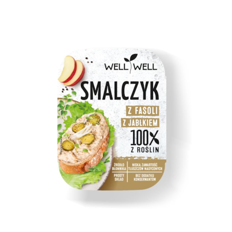 WELL SMALCZYK ROŚLINNY Z FASOLI Z JABŁKIEM 125g/6