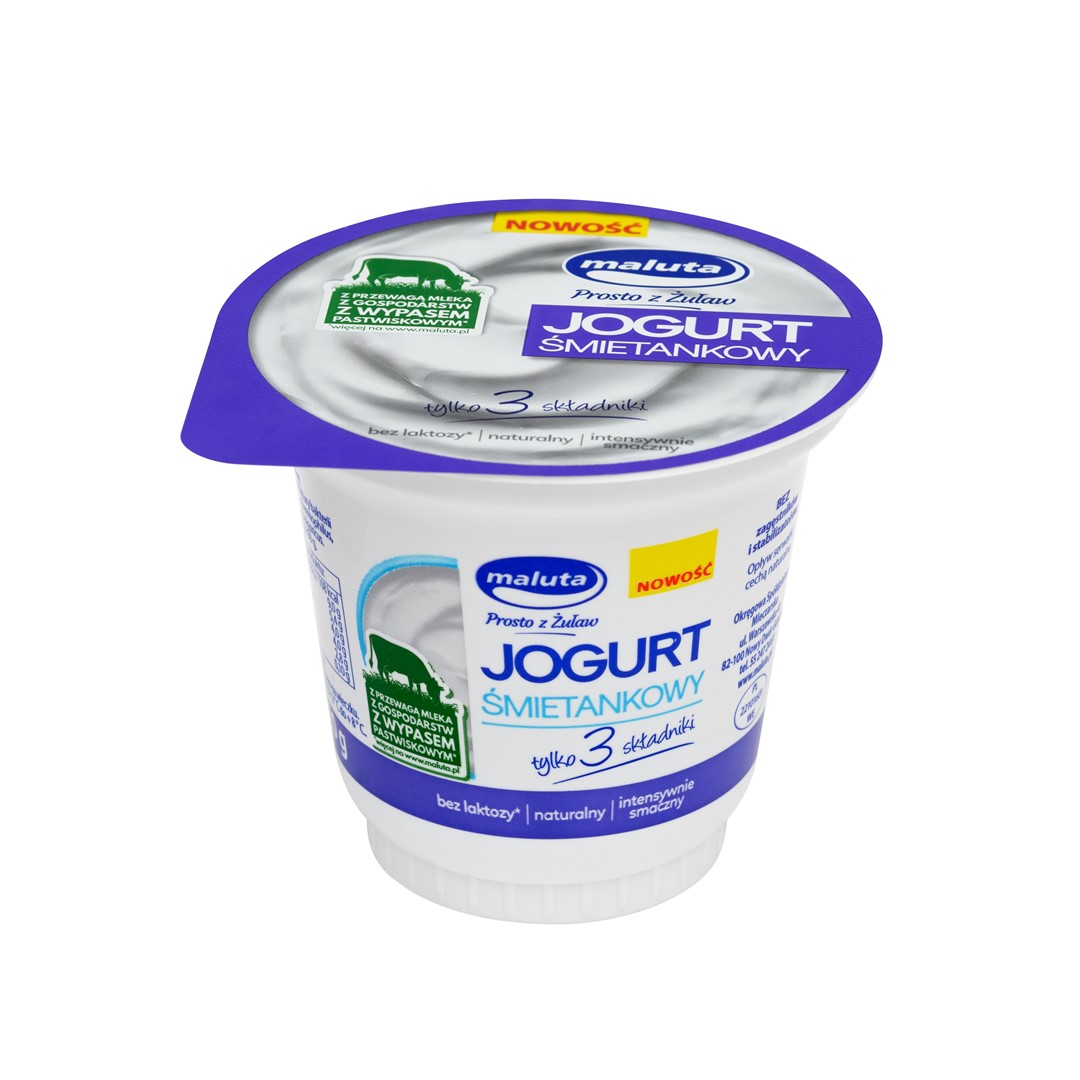 MALUTA JOGURT NATURALNY ŚMIETANKOWY B/LAK 220g/12