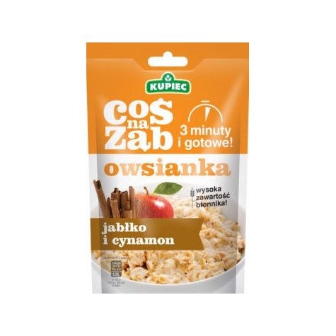 KUPIEC OWSIANKA JABŁKO-CYNAMON 50g/14 COŚ NA ZĄB