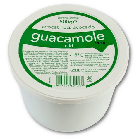 Q SALSA GUACAMOLE MILD AVOCADO HASS 500g/12
