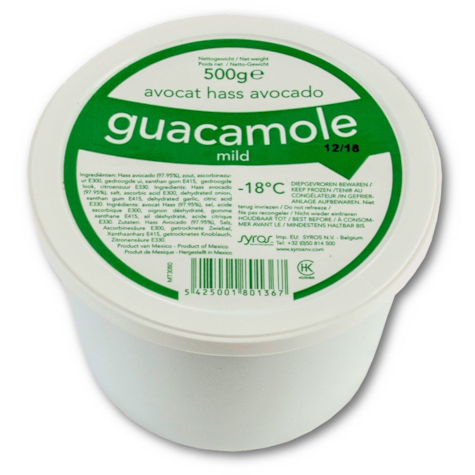 Q SALSA GUACAMOLE MILD AVOCADO HASS 500g/12