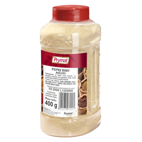 PRYMAT PIEPRZ BIAŁY MIELONY 390g/6 pet