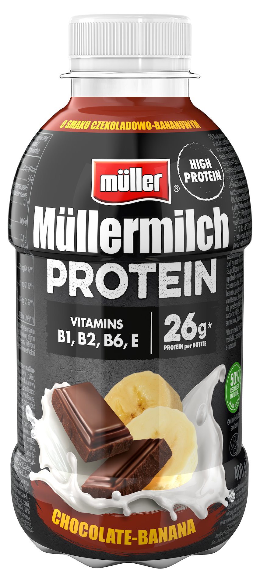 MULLER MILK PROTEIN CHOCO-BANAN 400ml/12