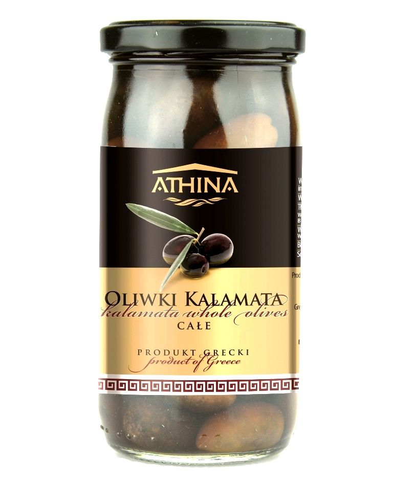 GREEK OLIWKI KALAMATA Z PESTKĄ 360g/200g (12) ATHI