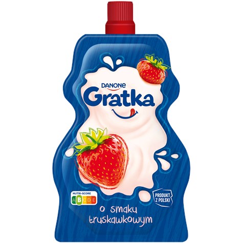 DANONE GRATKA TRUSKAWKA SASZETKA 65g/12