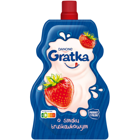 DANONE GRATKA TRUSKAWKA SASZETKA 65g/12