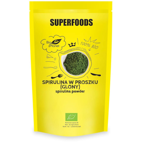 BIO PLANET SPIRULINA W PROSZKU GLONY BIO 200g/6