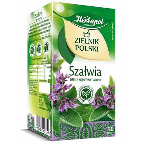 HERBAPOL HERBATA ZIELNIK POL SZAŁWIA 1,2gx20t/12