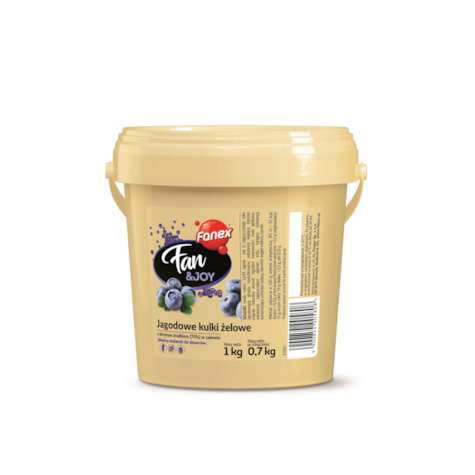FANEX KULKI ŻELOWE JAGODA FAN&JOY W ZALEWIE 1kg