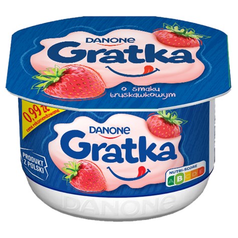 DANONE GRATKA TRUSKAWKA 115g/12