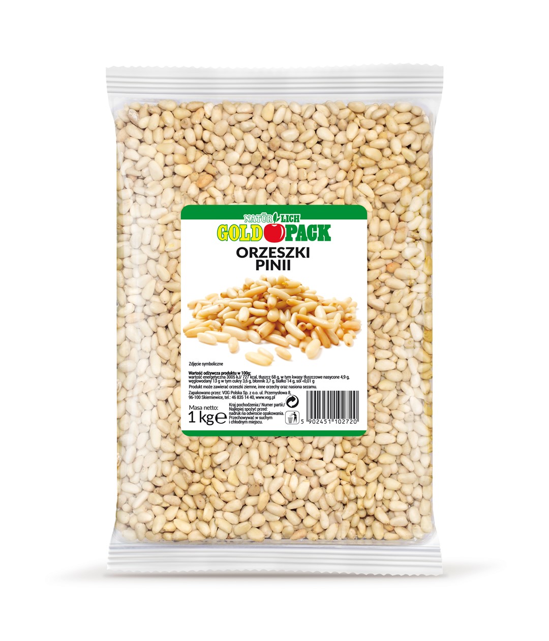 GOLDPACK ORZESZKI PINII 1kg/10