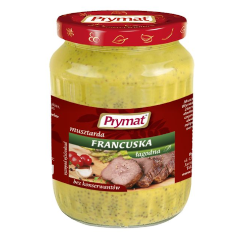 PRYMAT MUSZTARDA FRANCUSKA 690g/6 słoik
