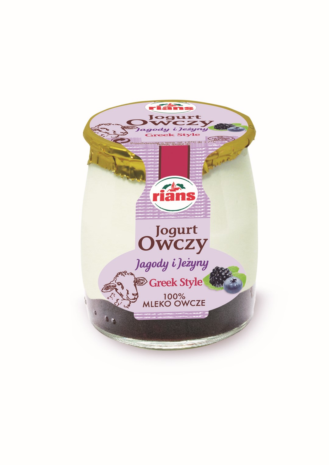 RIANS JOGURT OWCZY JAGODA JEŻYNA 115g/12