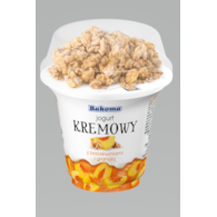 BAKOMA JOGURT KREMOWY Z BRZOSKWI I GRANOLĄ 230g/12