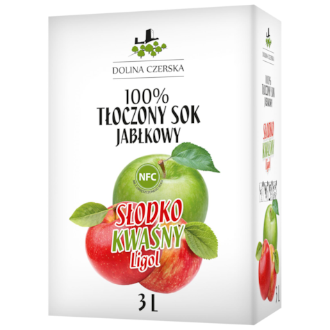 CZERSKA SOK TŁOCZONY 100% JABŁKO LIGOL 3L kranik