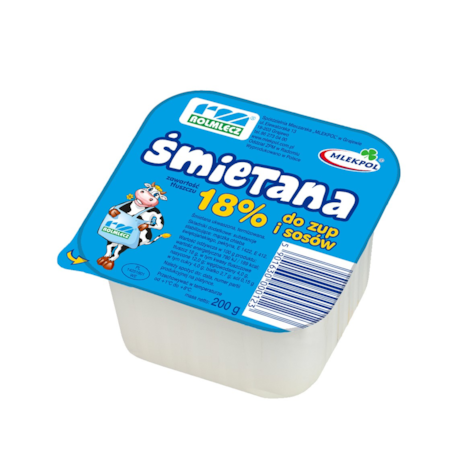 ROLMLECZ ŚMIETANA WIEJSKA 200g 18% (12)