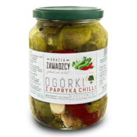 BRACIA OGÓRKI KONSERWOWE Z CHILI 670g/360g/8