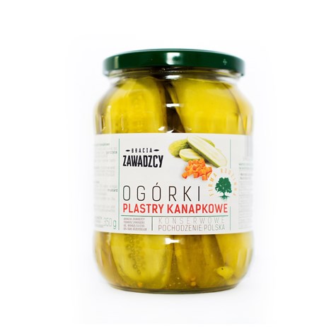 BRACIA OGÓRKI KANAPKOWE PLASTRY 680g/350g/8