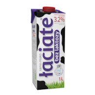 ŁACIATE MLEKO UHT 1L 3,2% BEZ LAKTOZY /12