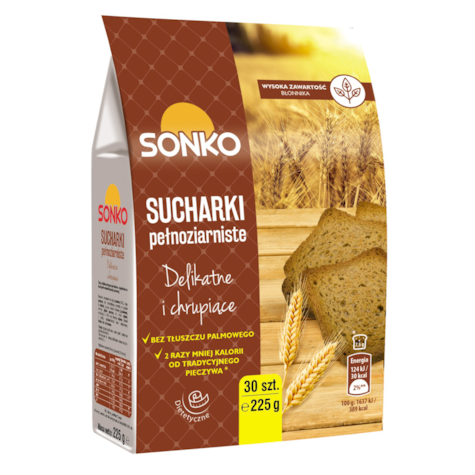 SONKO TOSTY PEŁNOZIARNISTE SUCHARKI 225g/10