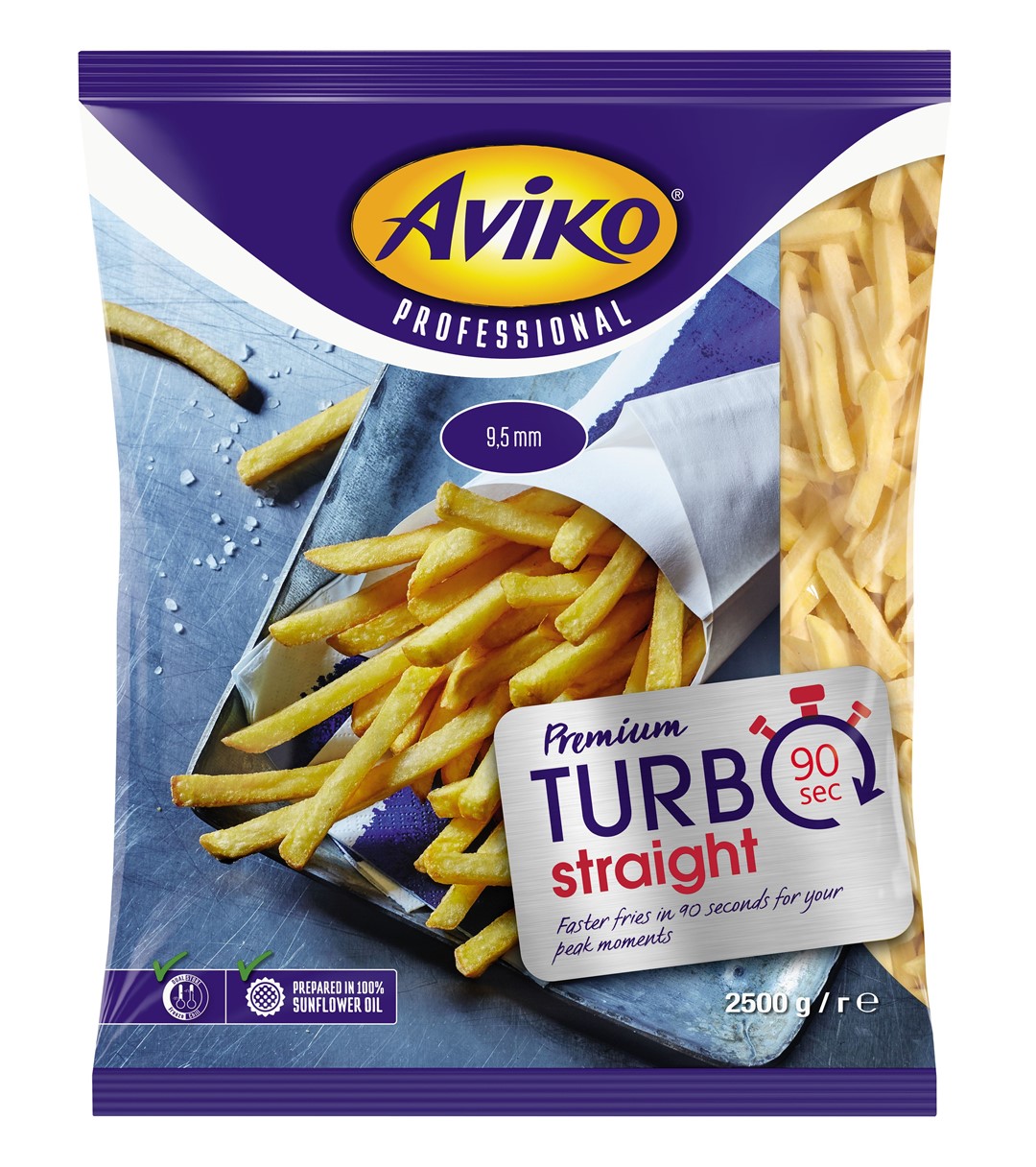 AVIKO FRYTKI PREMIUM TURBO PROST 9,5mm 2,5kg/5