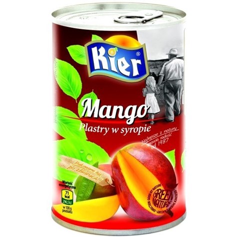 KIER MANGO W SYROPIE PLASTRY 425g/24