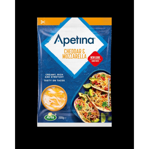 ARLA APETINA WIÓRKI CHEDDAR I MOZZARELLA 200g/12