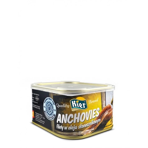 KIER ANCHOVIES FILETY W OLEJU SŁONECZ 600g/400g/12