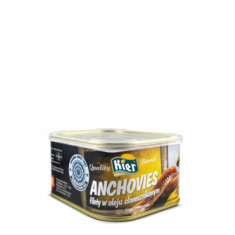 KIER ANCHOVIES FILETY W OLEJU SŁONECZ 600g/400g/12