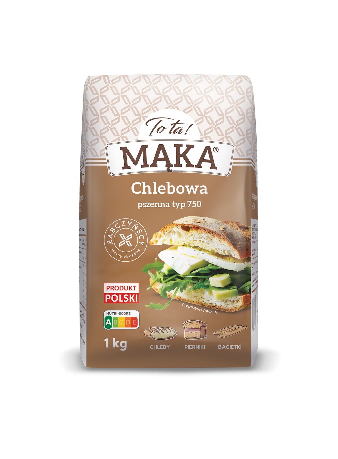 MĄKA TOTA PSZENNA CHLEBOWA 1kg/10 typ 750