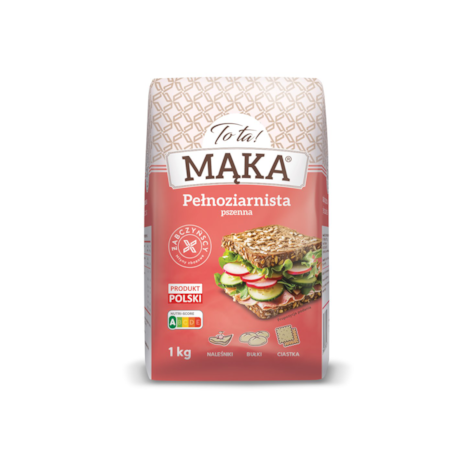 MĄKA TOTA PSZENNA PEŁNOZIARNISTA 1kg/10