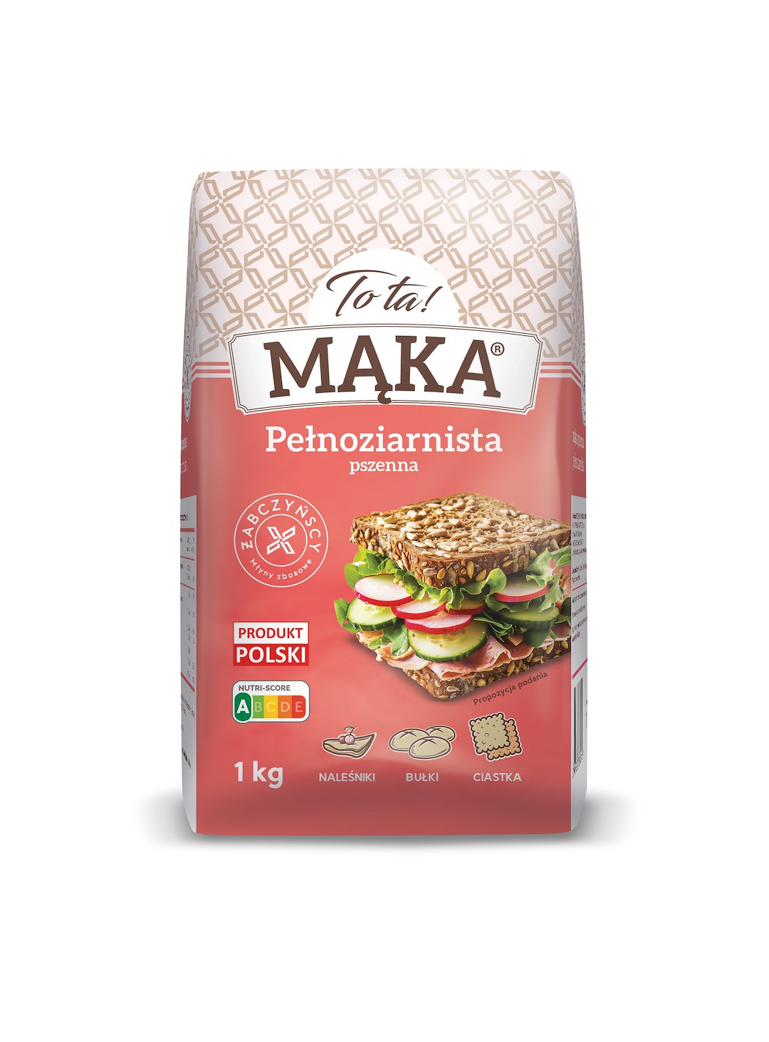 MĄKA TOTA PSZENNA PEŁNOZIARNISTA 1kg/10