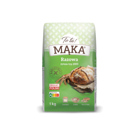 MĄKA TOTA ŻYTNIA RAZOWA 1kg/10 typ 2000