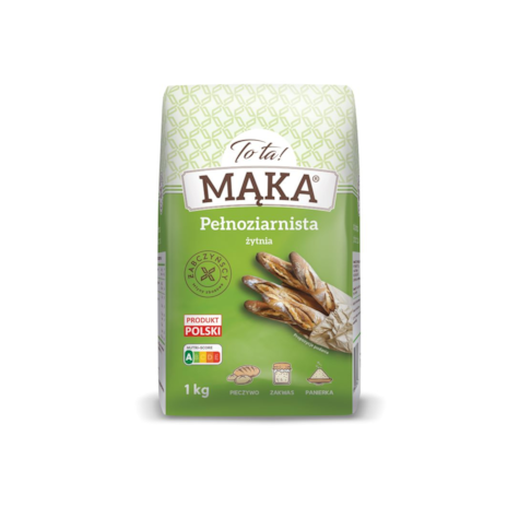 MĄKA TOTA ŻYTNIA PEŁNOZIARNISTA 1kg/10