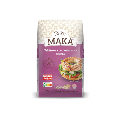 MĄKA TOTA ORKISZOWA PEŁNOZIARNISTA 1kg/10